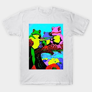 Frog Family Hanging Out On A Limb T-Shirt